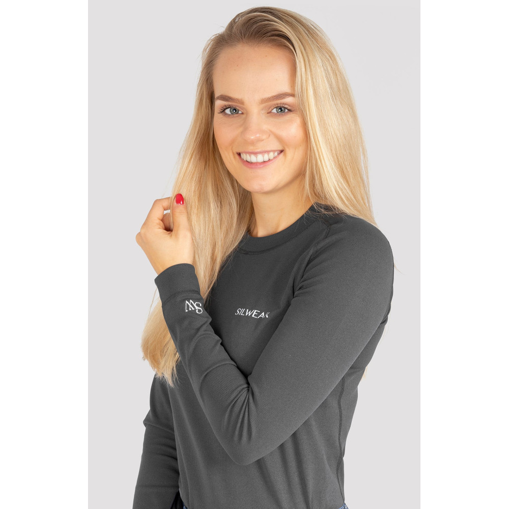 Koszulka z Długim Rękawem Argento Optimal Damska Grafit Silwear