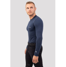 Koszulka z Długim Rękawem Argento Optimal Męska Navy Silwear