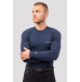 Koszulka z Długim Rękawem Argento Optimal Męska Navy Silwear