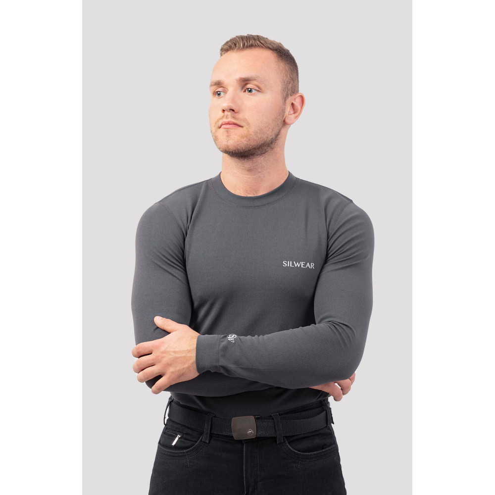 Koszulka z Długim Rękawem Argento Optimal Męska Grafit Silwear