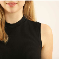 Bluzka Bez Rękawów Casilves Rib (Black) Carubina