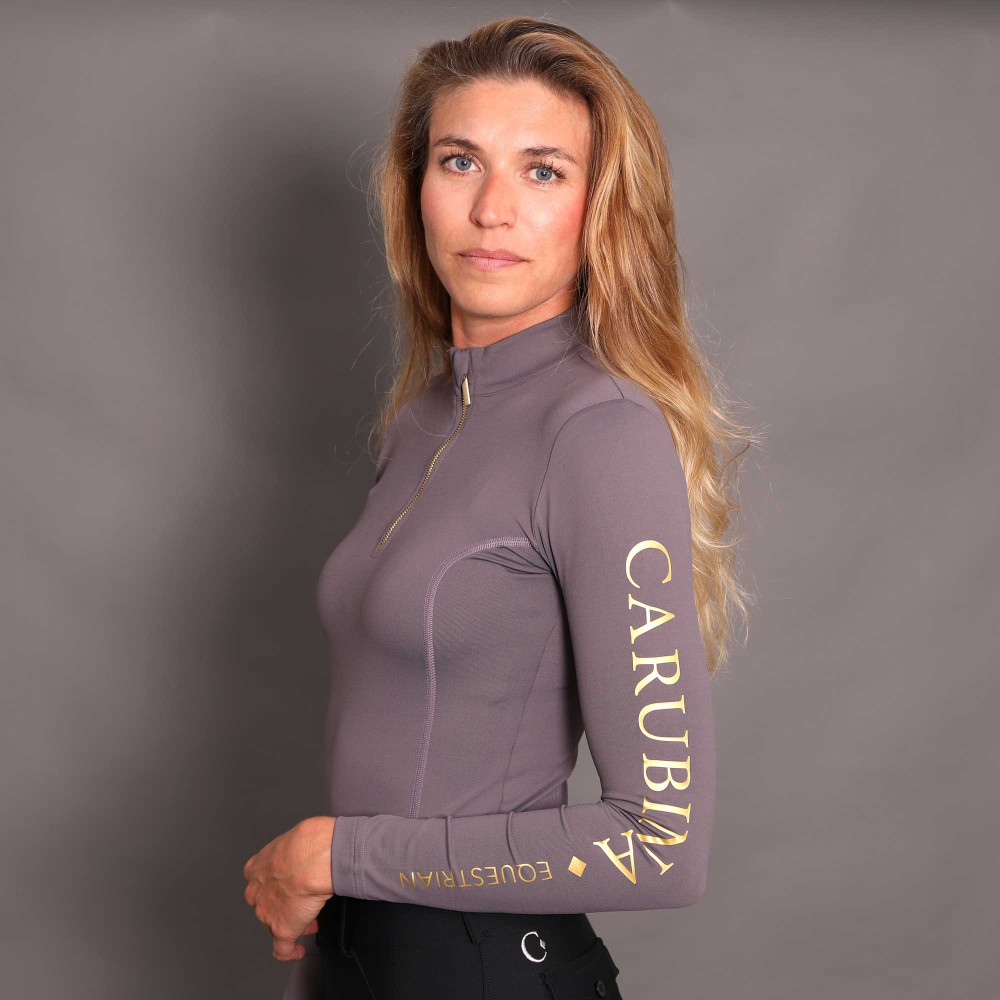 Bluzka z Długim Rękawem Caporto Limited Edition (Taupe Gold) Carubina