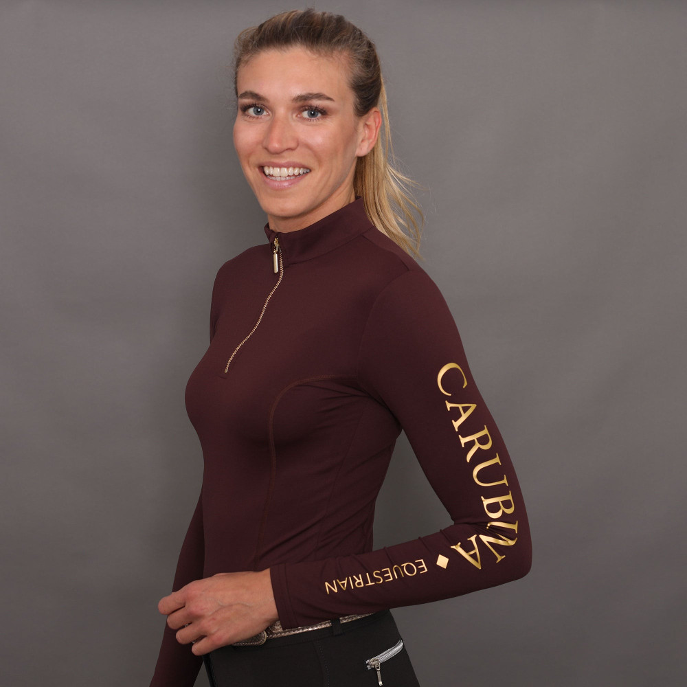 Bluzka z Długim Rękawem Caporto Limited Edition (Bordeaux Gold) Carubina
