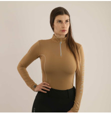 Bluzka z Długim Rękawem Caporto (Light Camel) Carubina