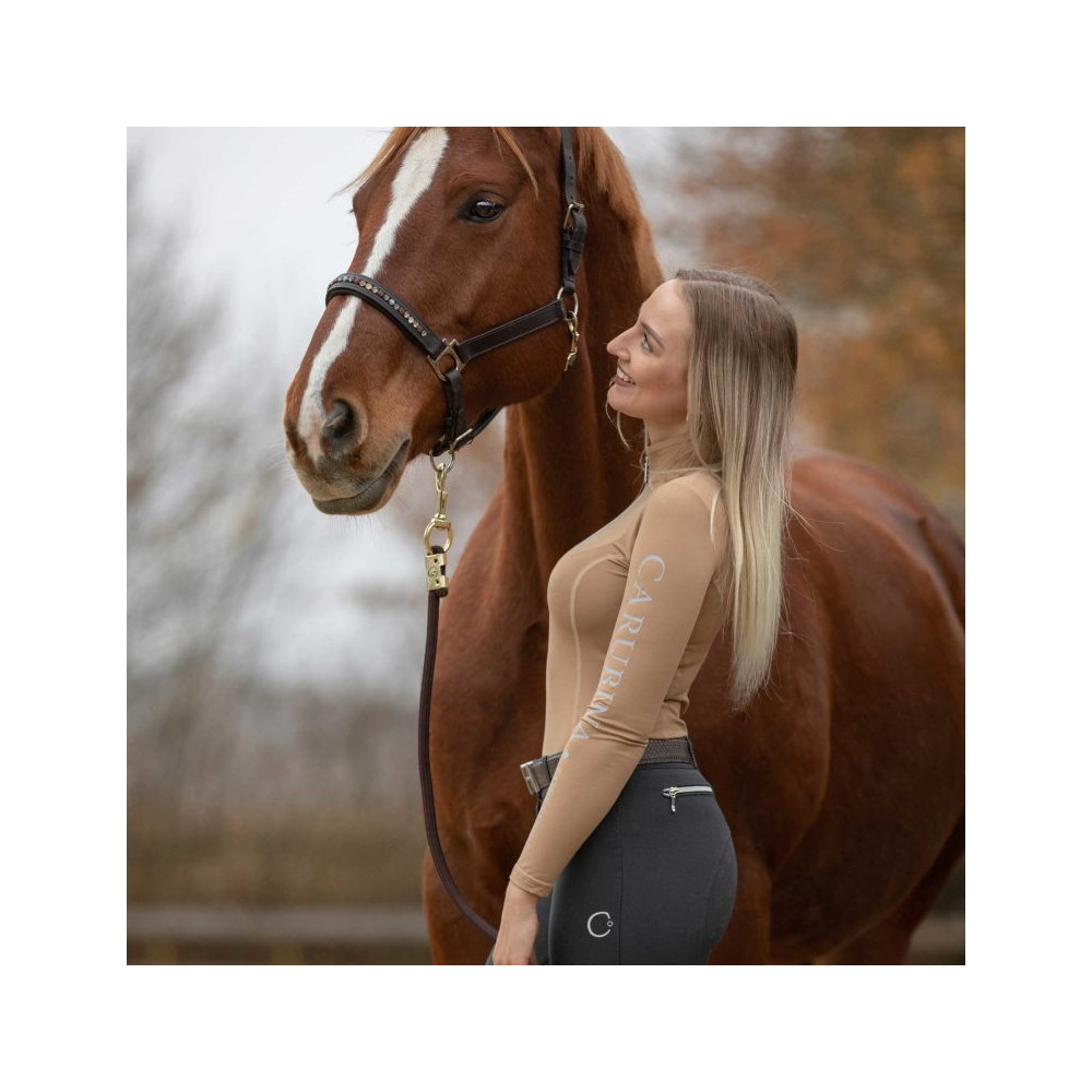 Bluzka z Długim Rękawem Caporto (Light Camel) Carubina