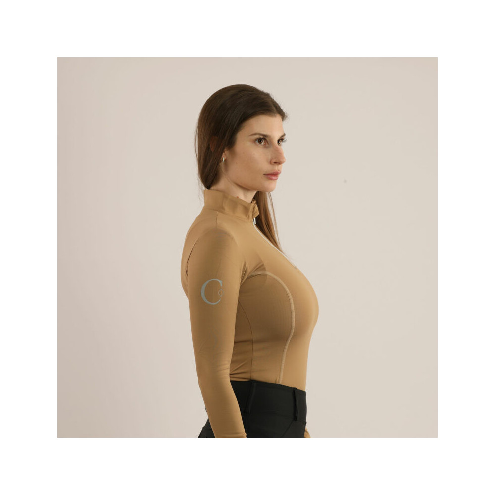 Bluzka z Długim Rękawem Caporto (Light Camel) Carubina