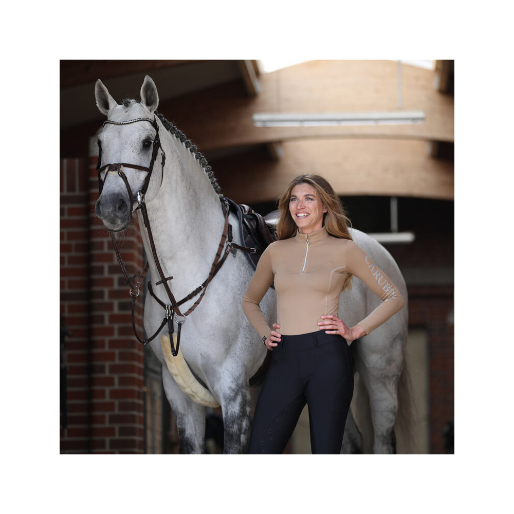 Bluzka z Długim Rękawem Caporto (Light Camel) Carubina