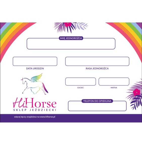Tabliczka na Boks dla ? Zmywalna HiHorse