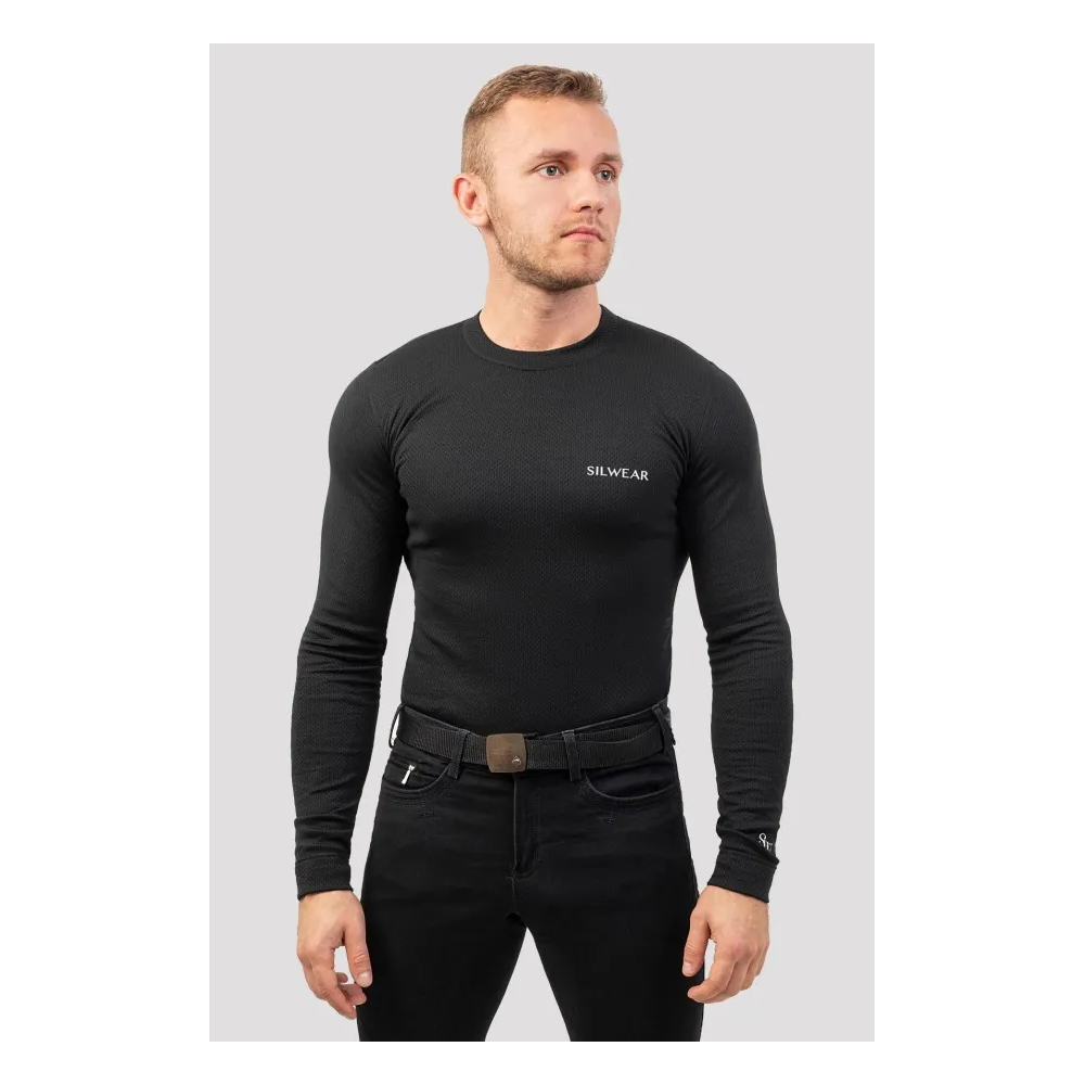 Męska Bluzka Argento Warm Czarna Silwear