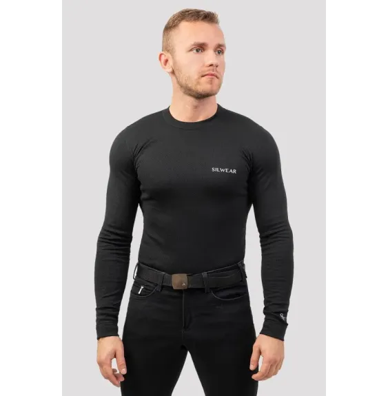 Męska Bluzka Argento Warm Czarna Silwear