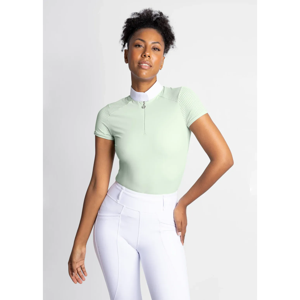 Koszulka Konkursowa z Krótki Rękawem Air (Sage Green) Maximilian Equestrian