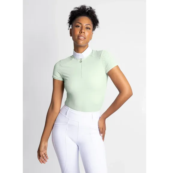 Koszulka Konkursowa z Krótki Rękawem Air (Sage Green) Maximilian Equestrian