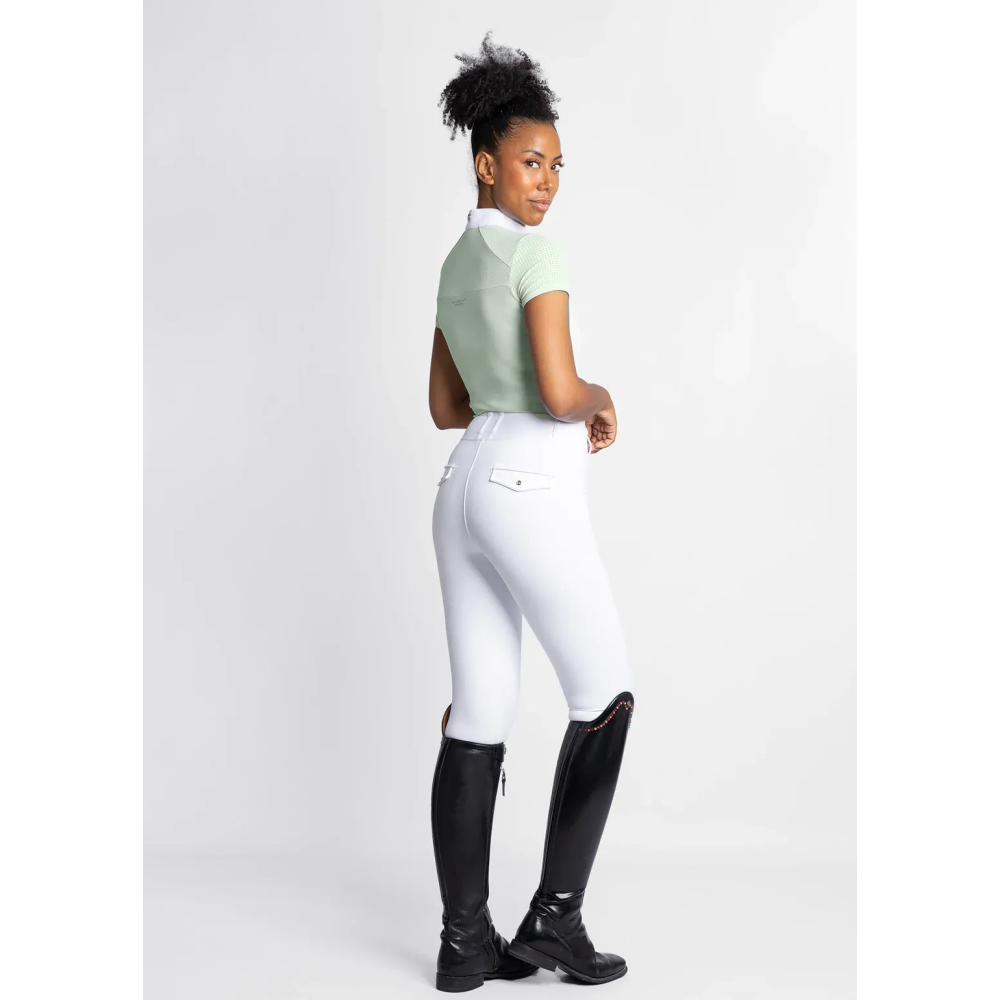 Koszulka Konkursowa z Krótki Rękawem Air (Sage Green) Maximilian Equestrian