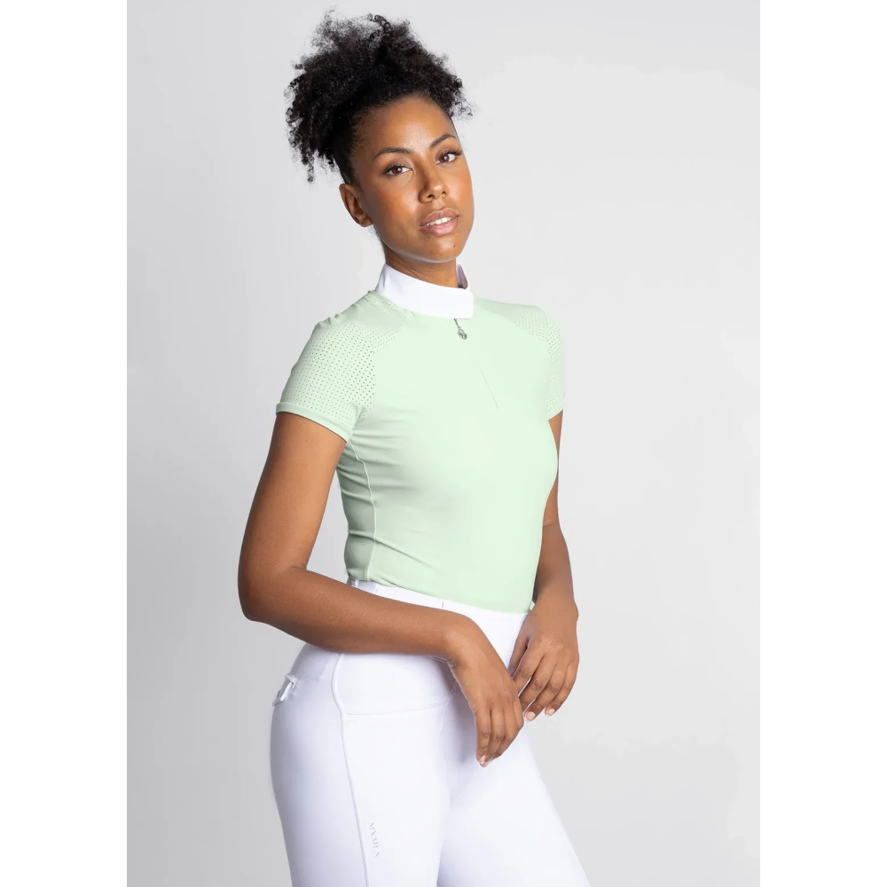Koszulka Konkursowa z Krótki Rękawem Air (Sage Green) Maximilian Equestrian