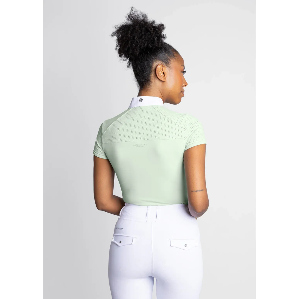 Koszulka Konkursowa z Krótki Rękawem Air (Sage Green) Maximilian Equestrian