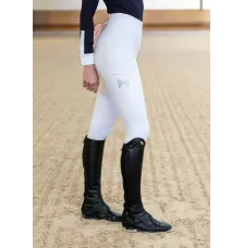 Legginsy Jeździeckie Outline (White) Maximilian Equestrian