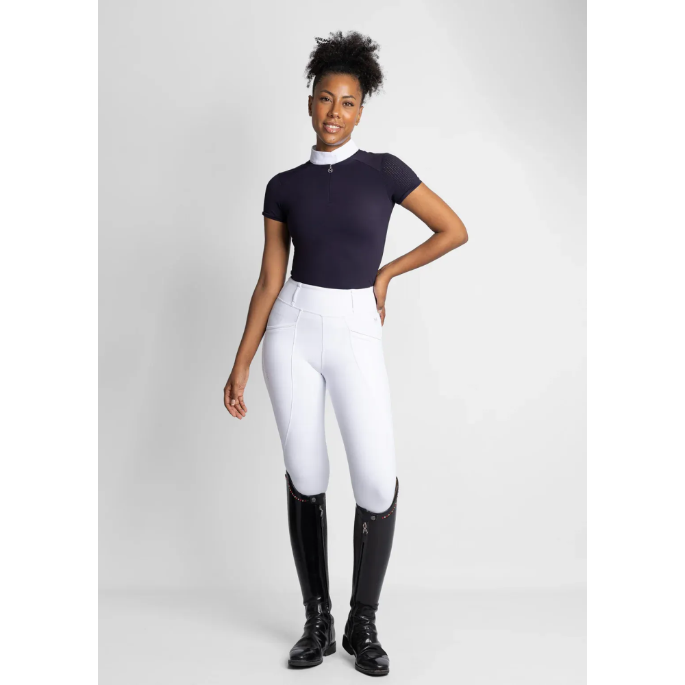 Koszula Konkursowa z Krótkim Rękawem Air (Navy) Maximilian Equestrian