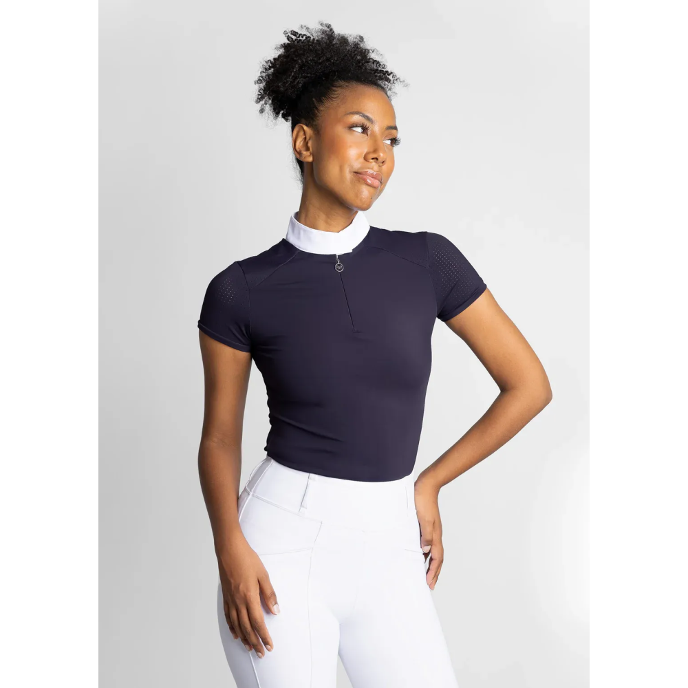 Koszula Konkursowa z Krótkim Rękawem Air (Navy) Maximilian Equestrian