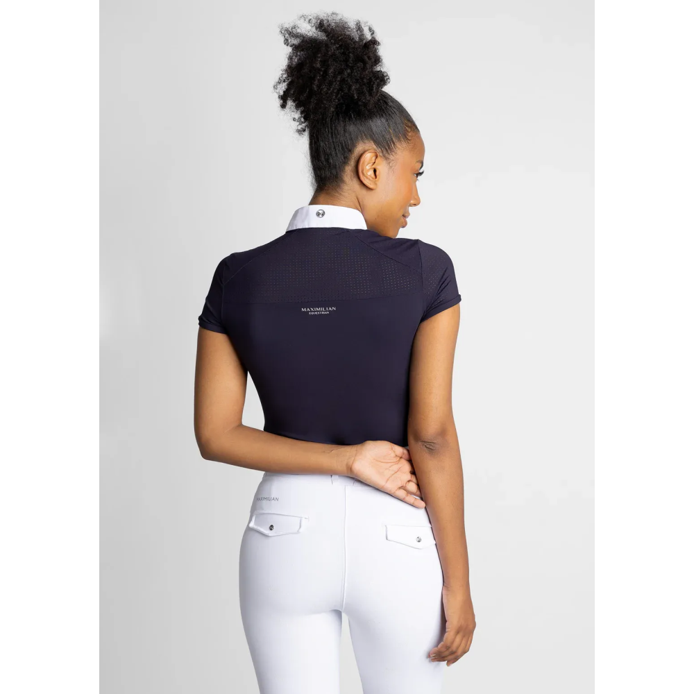 Koszula Konkursowa z Krótkim Rękawem Air (Navy) Maximilian Equestrian