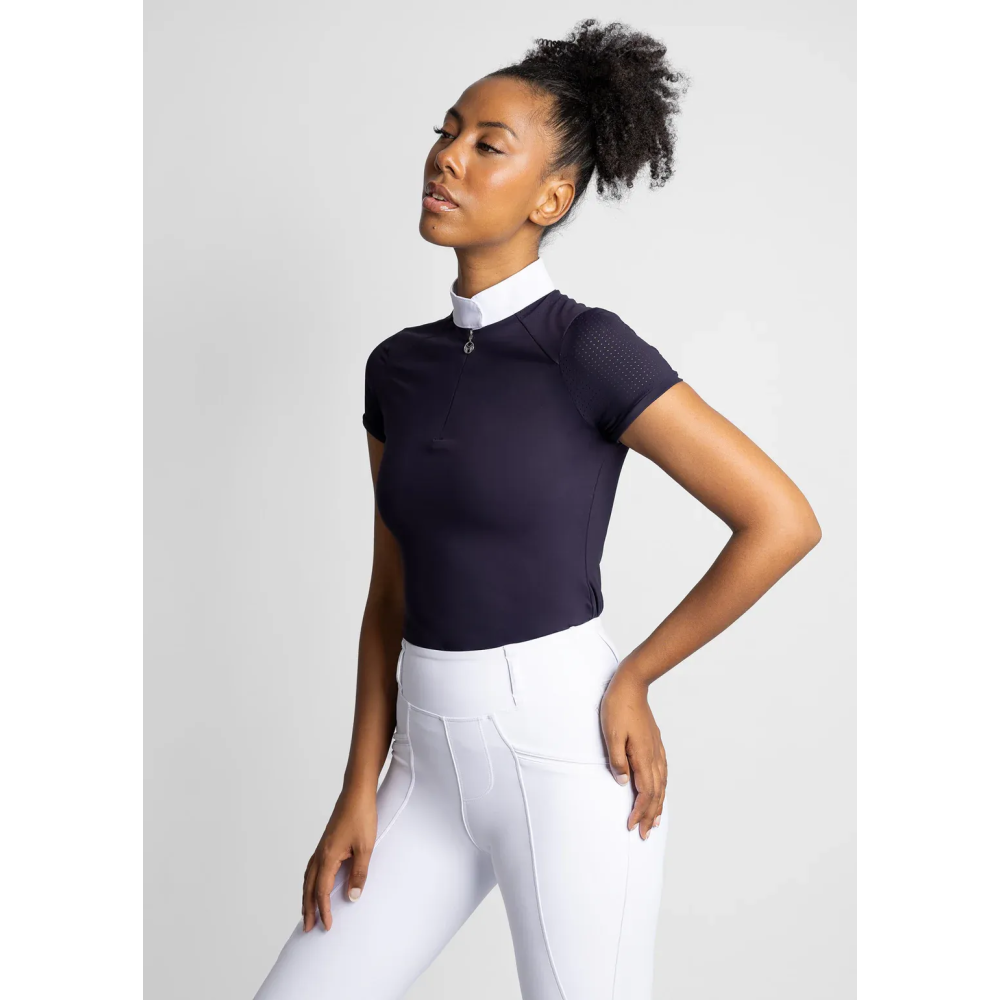 Koszula Konkursowa z Krótkim Rękawem Air (Navy) Maximilian Equestrian