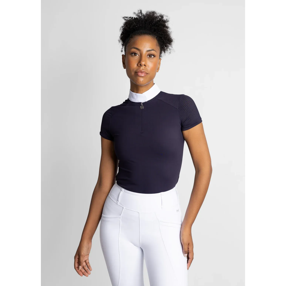 Koszula Konkursowa z Krótkim Rękawem Air (Navy) Maximilian Equestrian