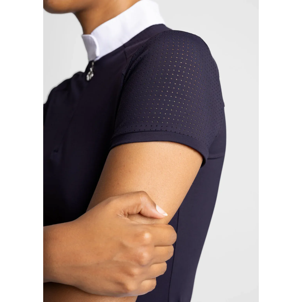 Koszula Konkursowa z Krótkim Rękawem Air (Navy) Maximilian Equestrian