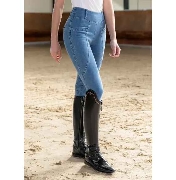 Legginsy Jeździeckie Pro Riding (Denim) Maximilian Equestrian