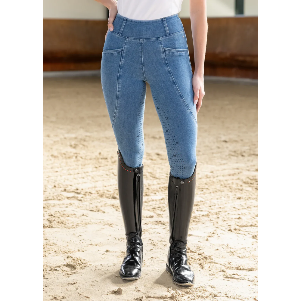 Legginsy Jeździeckie Pro Riding (Denim) Maximilian Equestrian