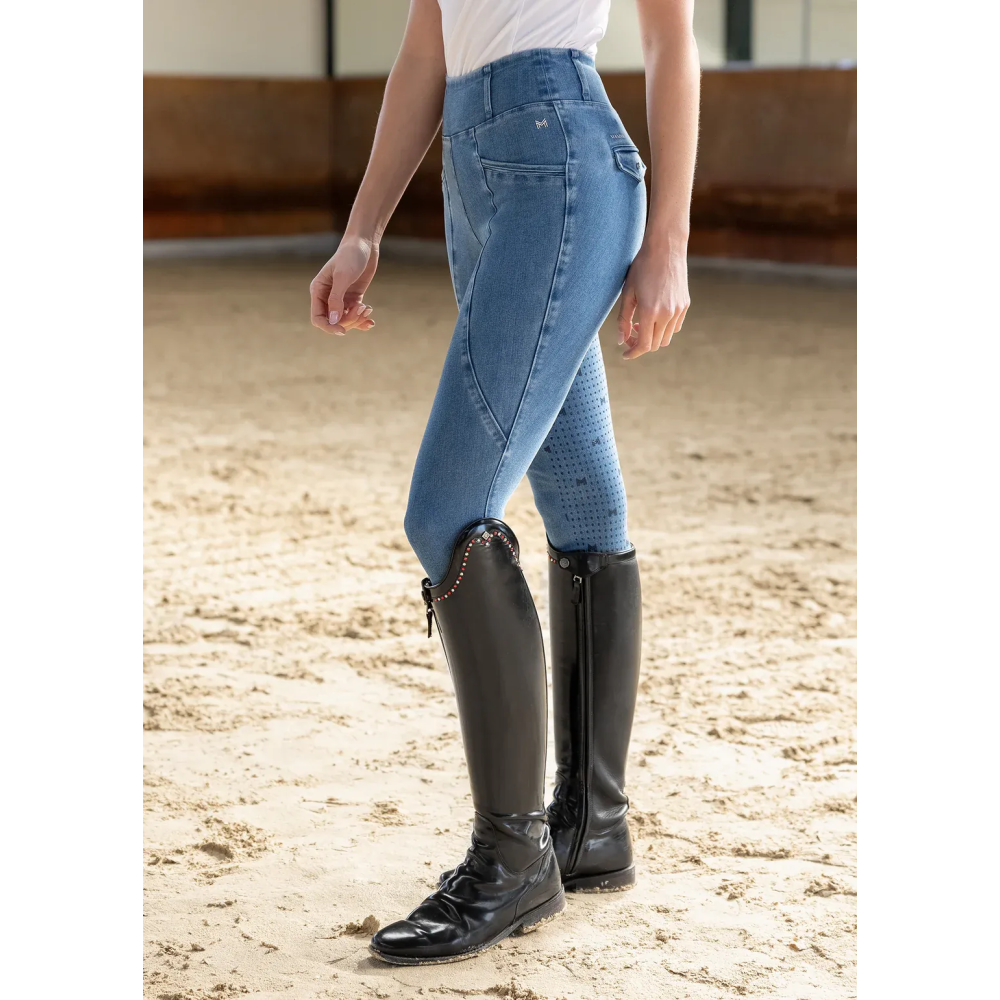 Legginsy Jeździeckie Pro Riding (Denim) Maximilian Equestrian