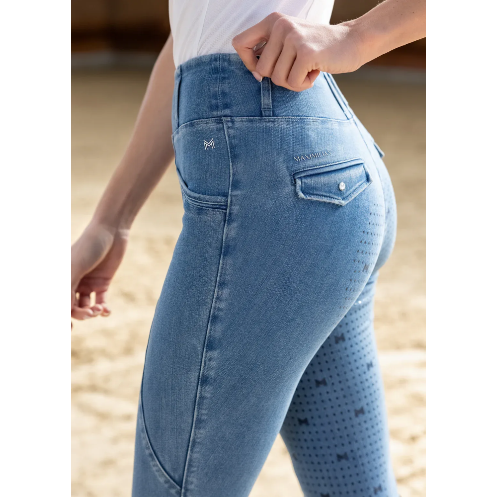 Legginsy Jeździeckie Pro Riding (Denim) Maximilian Equestrian
