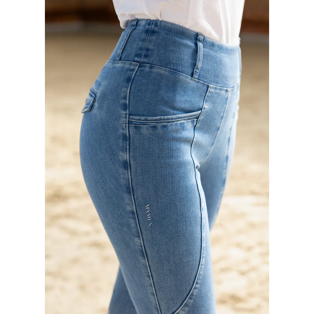 Legginsy Jeździeckie Pro Riding (Denim) Maximilian Equestrian