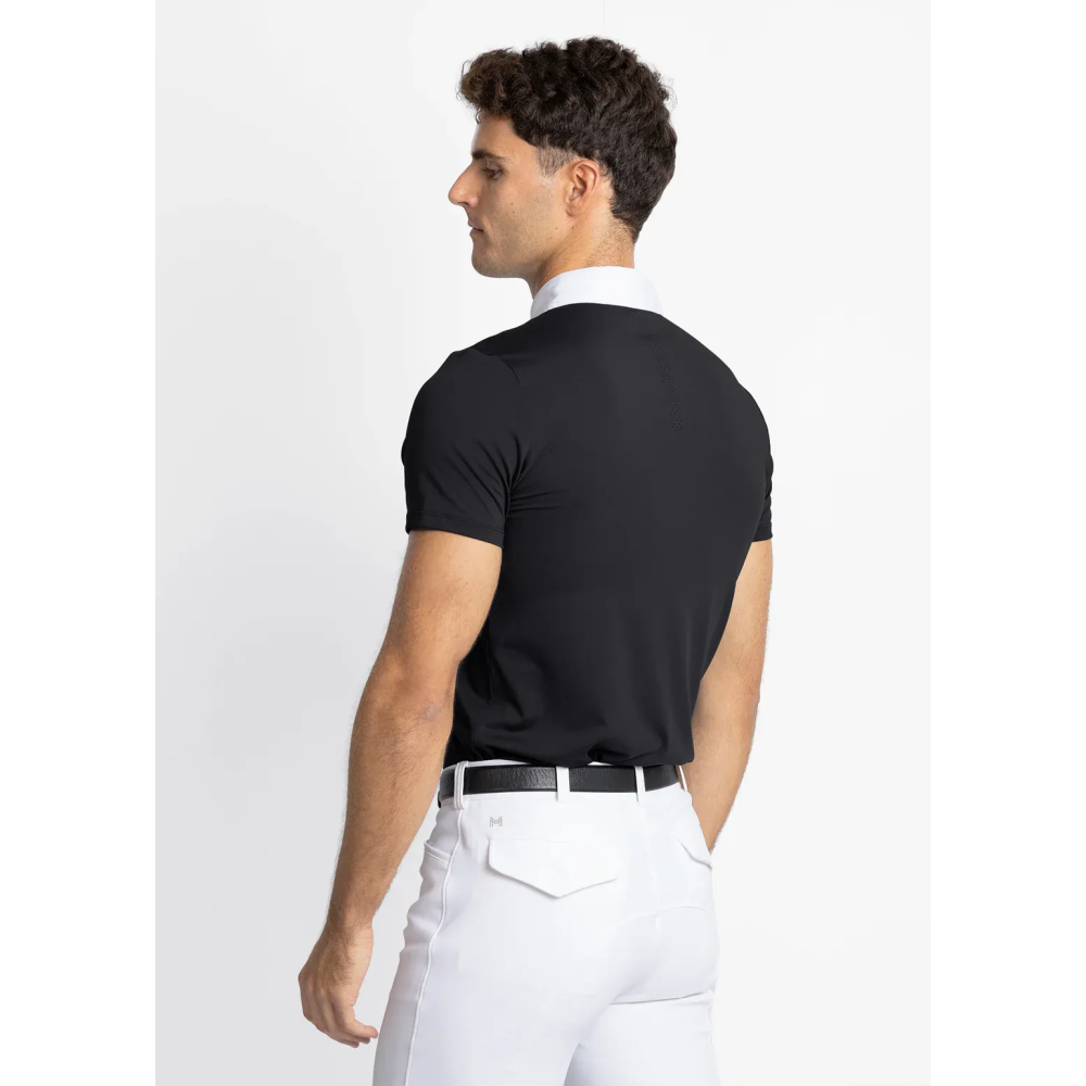 Koszula Konkursowa Męska z Krótkim Rękawem Active Competition (Black) Maximilian Equestrian