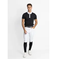 Koszula Konkursowa Męska z Krótkim Rękawem Active Competition (Black) Maximilian Equestrian