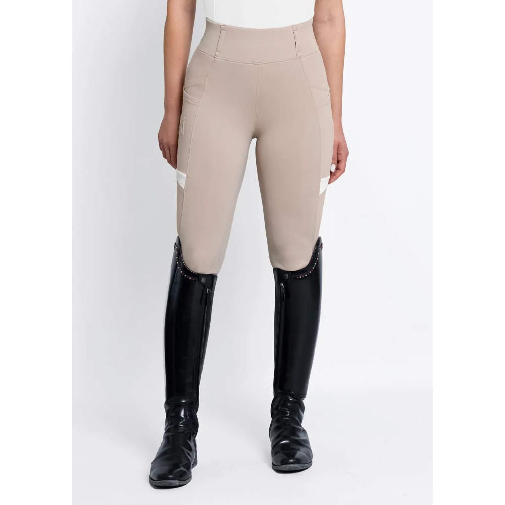 Legginsy Jeździeckie Tech Riding (Beige) Maximilian Equestrian
