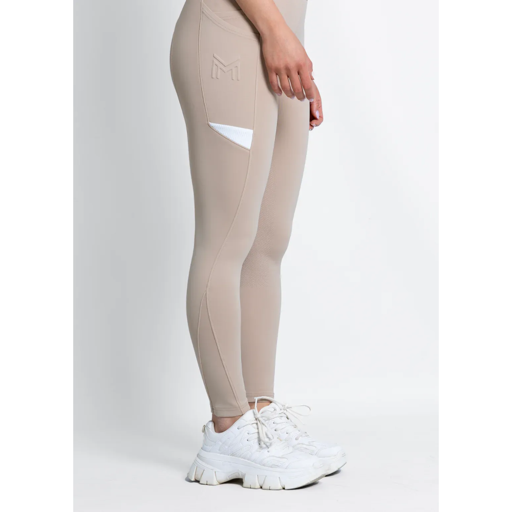 Legginsy Jeździeckie Tech Riding (Beige) Maximilian Equestrian