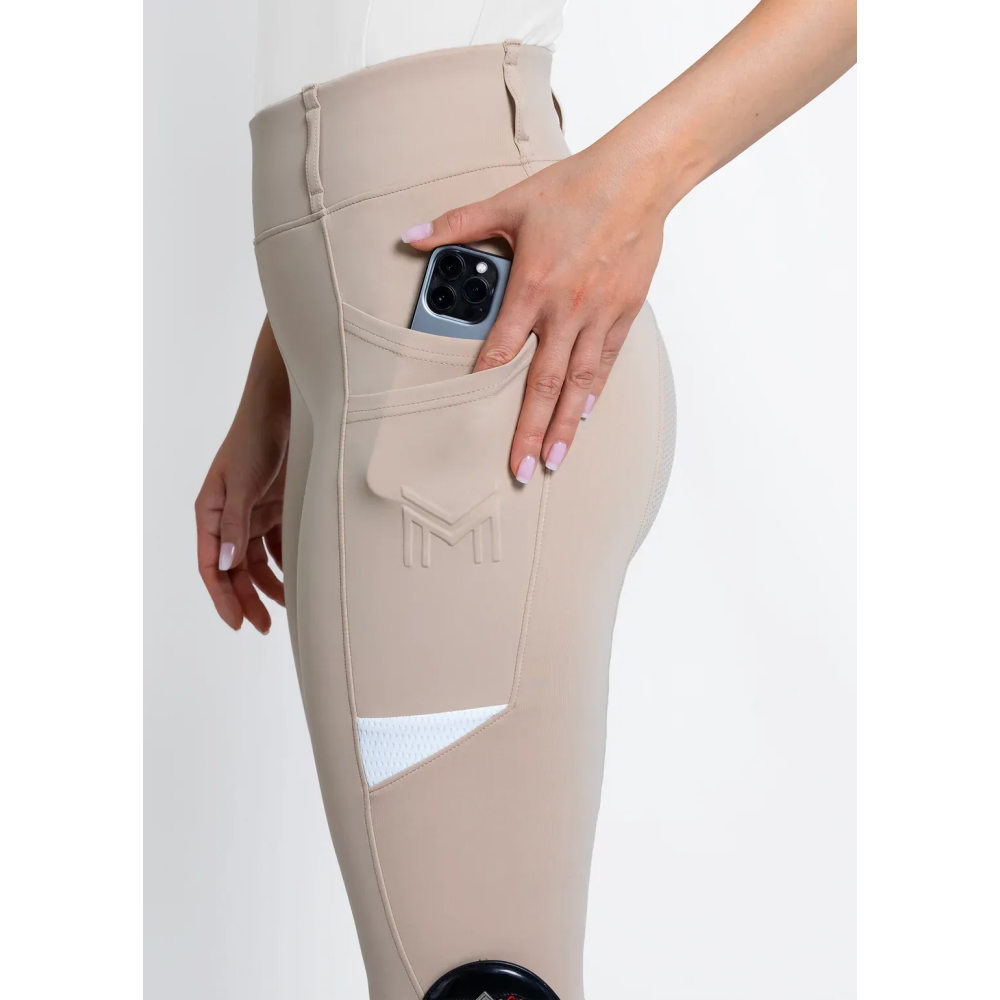 Legginsy Jeździeckie Tech Riding (Beige) Maximilian Equestrian