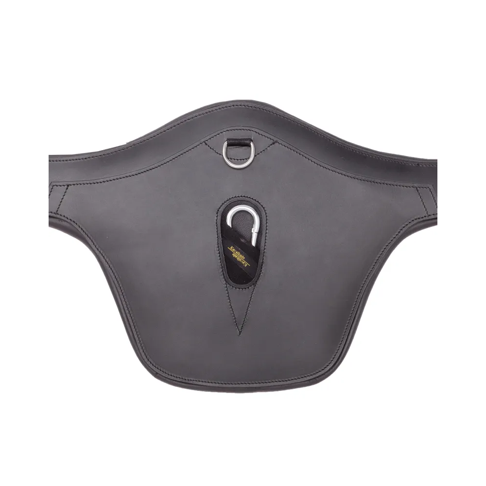 Popręg Skórzany z Fartuchem Czarny Kavalkade