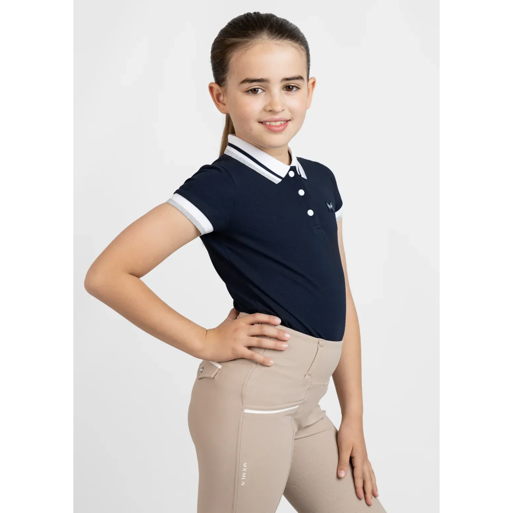Młodzieżowa Koszulka Glint Polo (Navy) Maximilian Equestrian