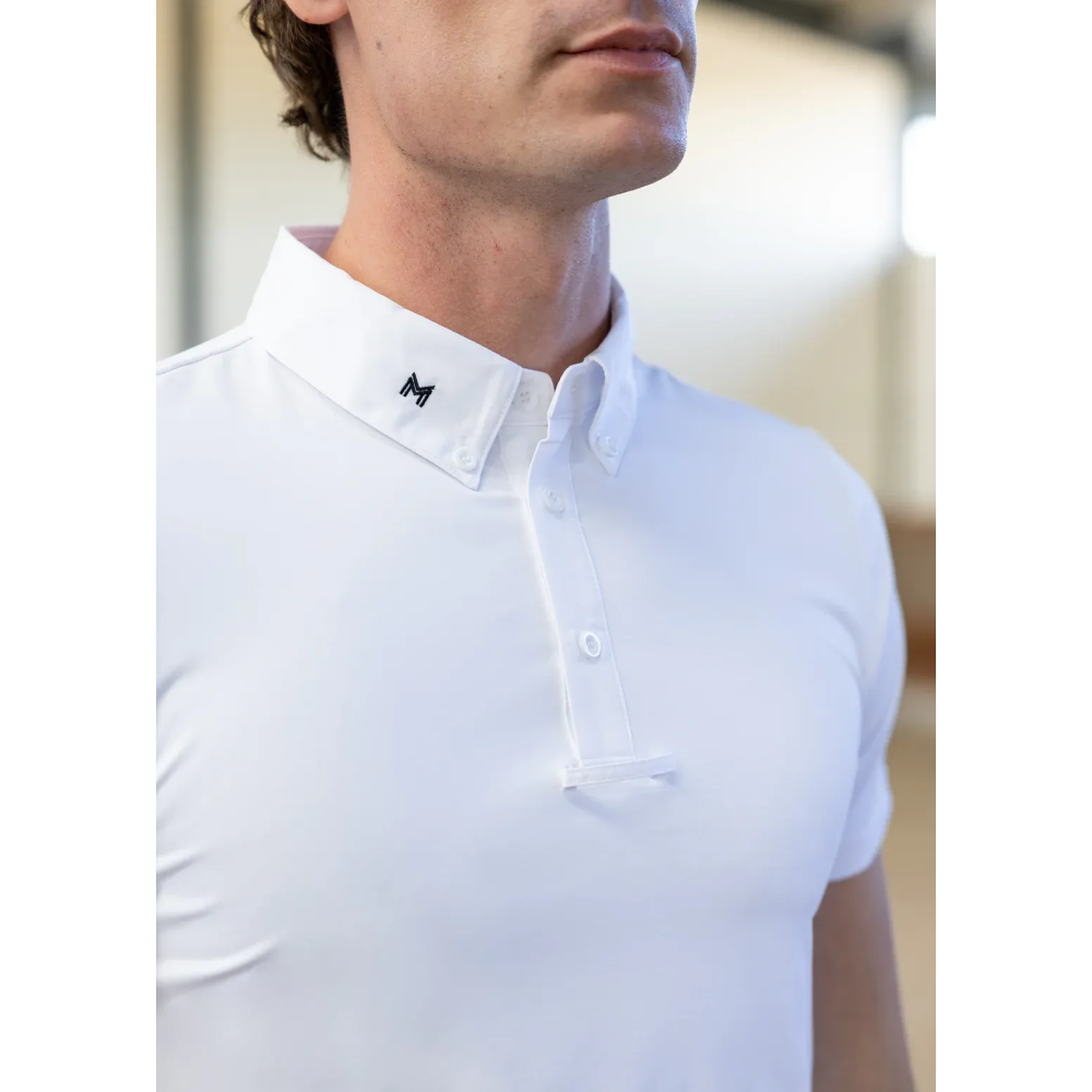 Koszula Konkursowa Męska z Krótkim Rękawem Active (White) Maximilian Equestrian