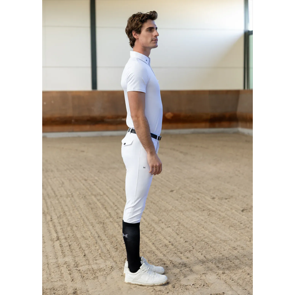 Koszula Konkursowa Męska z Krótkim Rękawem Active (White) Maximilian Equestrian