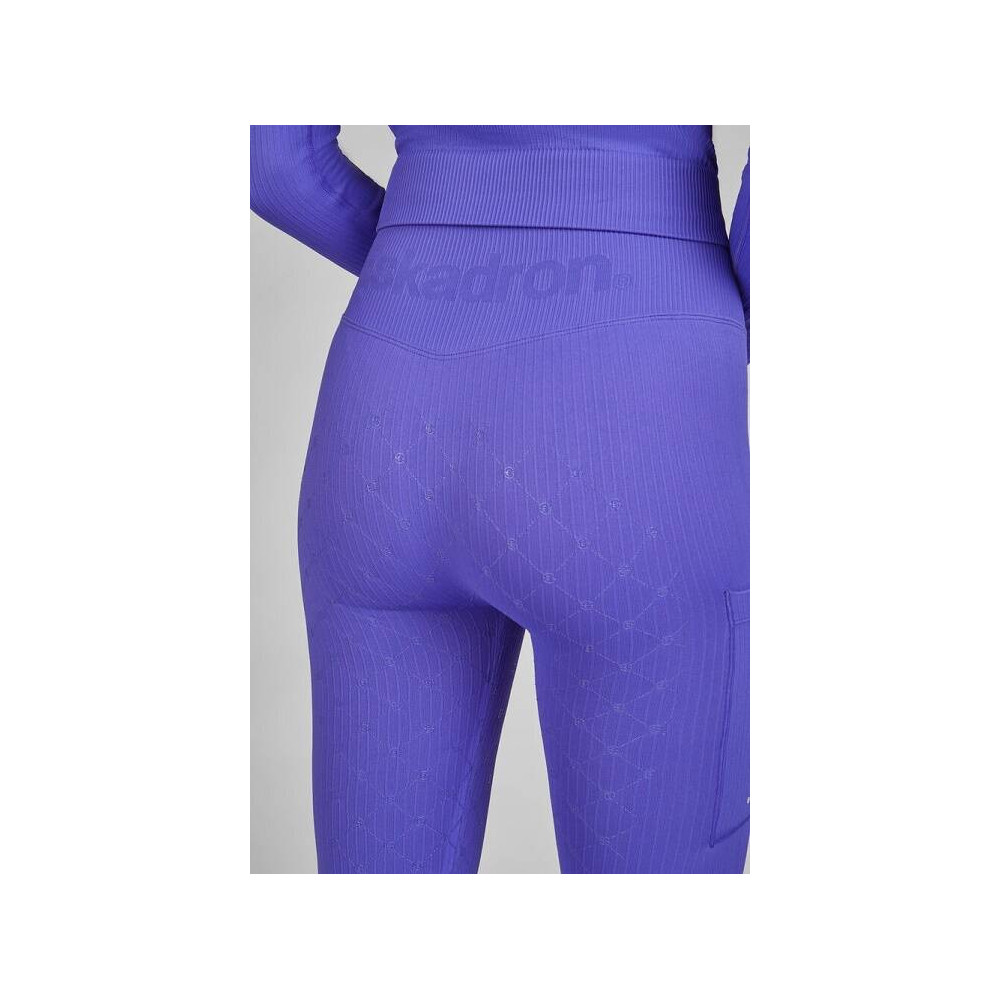 Legginsy Jeździeckie Seamless Dynamic Purple Eskadron