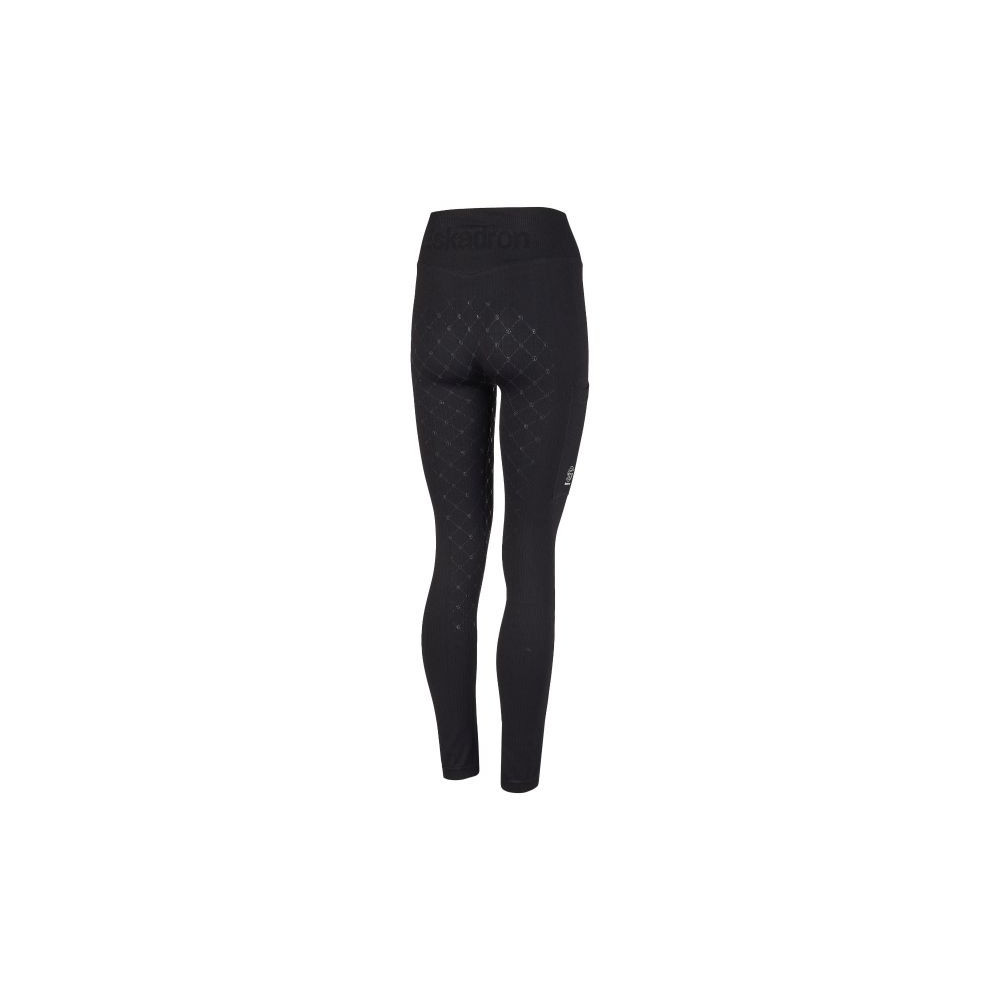Legginsy Jeździeckie Seamless Dynamic Black Eskadron