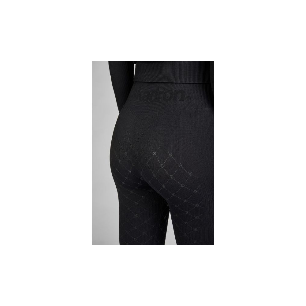 Legginsy Jeździeckie Seamless Dynamic Black Eskadron