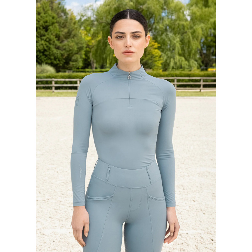Bluzka z Długim Rękawem Sunblocker (Aqua) Maximilian Equestrian