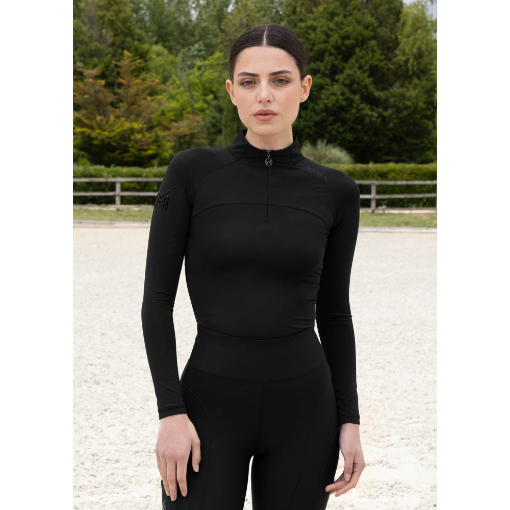 Bluzka z Długim Rękawem Sunblocker (Black) Maximilian Equestrian