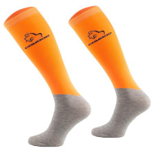 Podkolanówki Jeździeckie z Mikrofibrą Neonowy Pomarańczowy Comodo