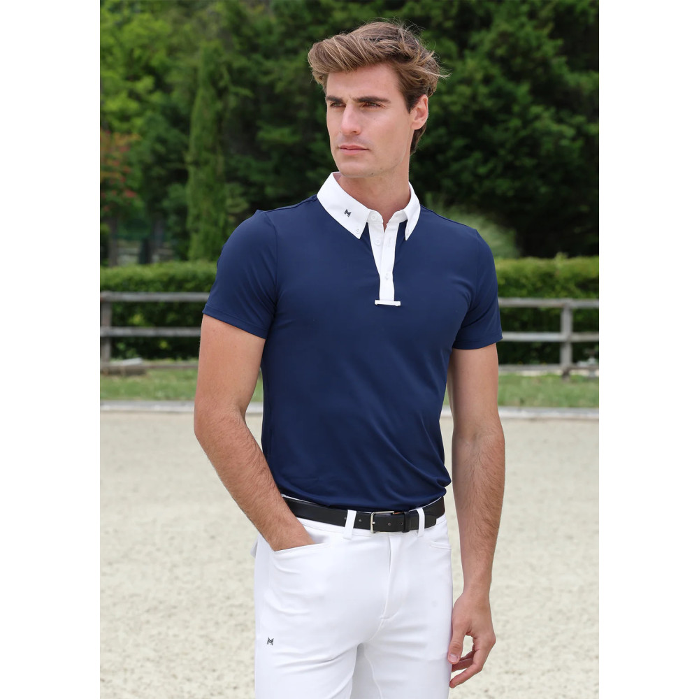 Koszula Konkursowa Męska z Krótkim Rękawem Arctive Competition (Navy) Maximilian Equestrian