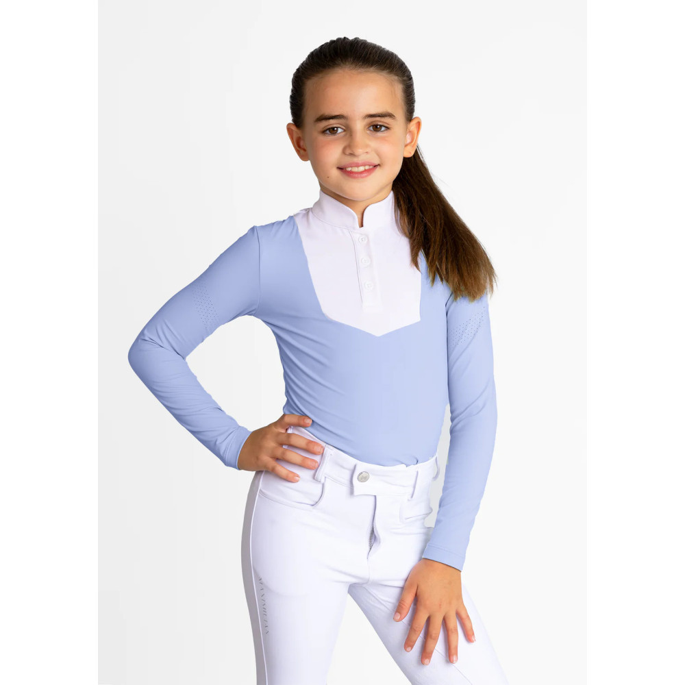 Młodzieżowa Koszula Konkursowa z Długim Rękawem Sienna (Iris Blue) Maximilian Equestrian