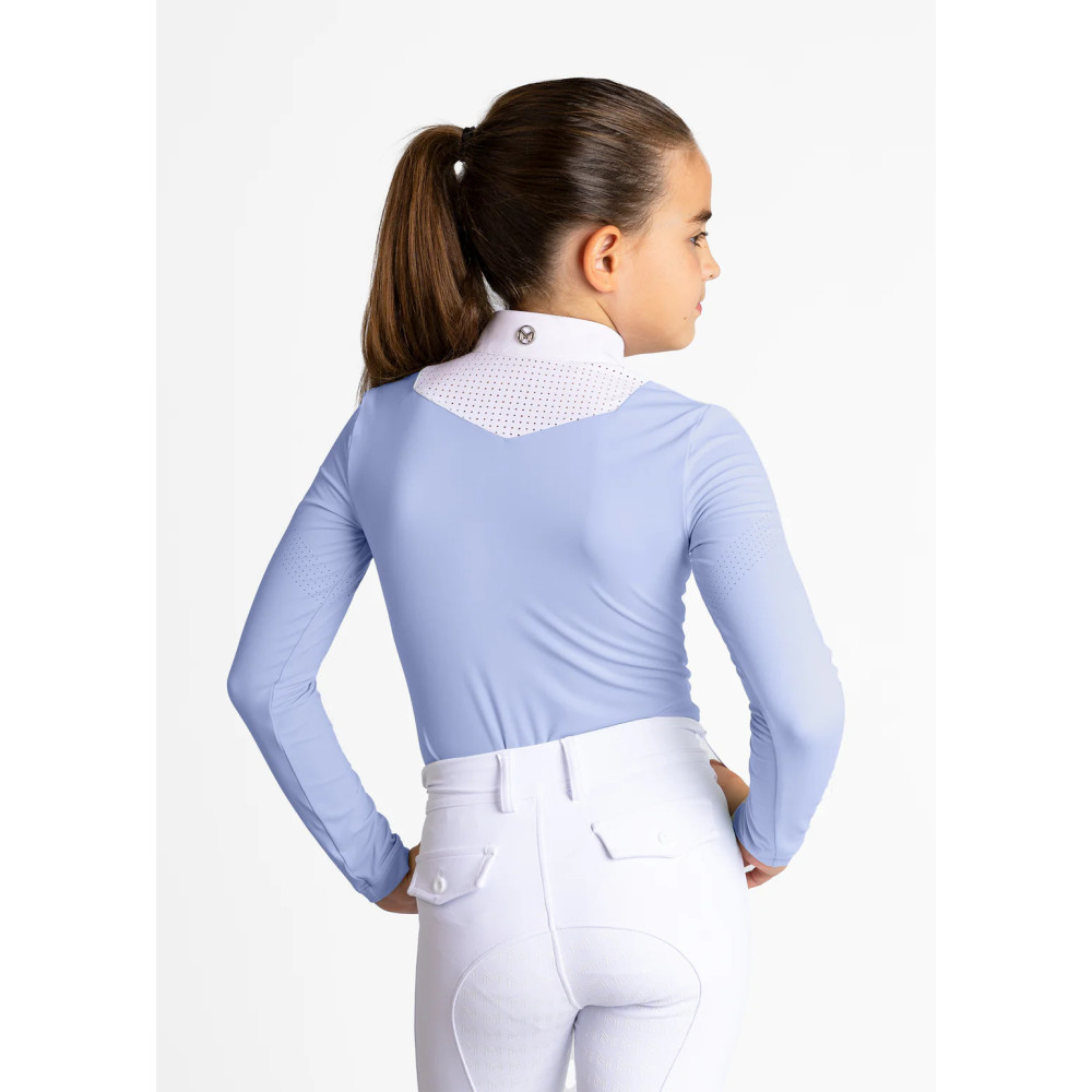Młodzieżowa Koszula Konkursowa z Długim Rękawem Sienna (Iris Blue) Maximilian Equestrian