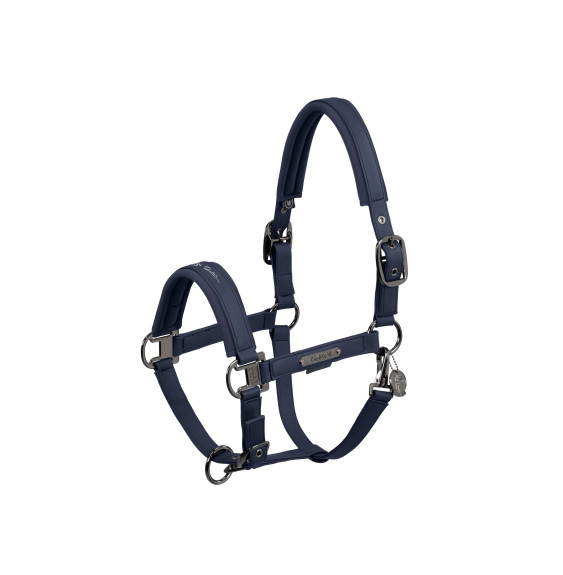 Kantar Double Pin Faux Leather Atlantic Blue Platinum 24 Eskadron